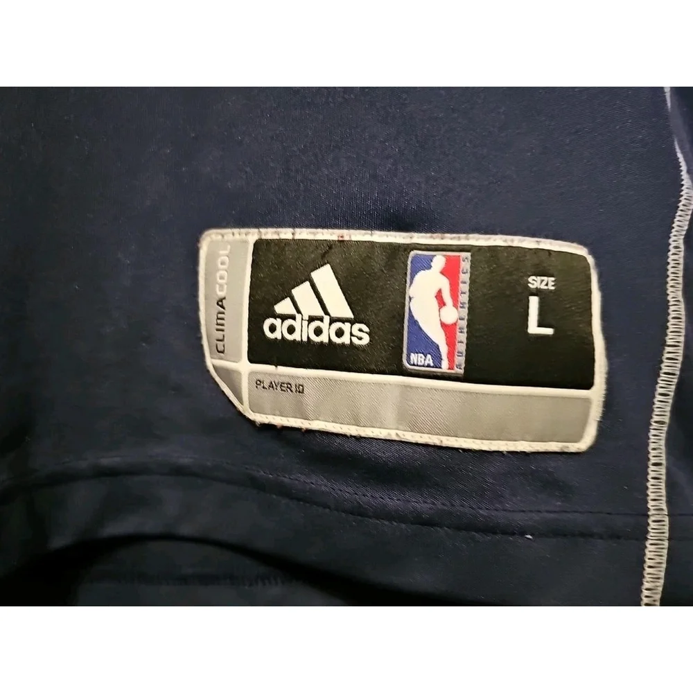 Denver Nuggets Adidas Warm Up Shirt Men’s Large Blue NBA Long Sleeve ClimaCool - Picture 7 of 16